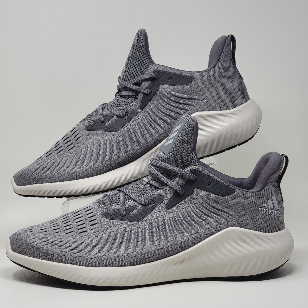 Adidas Alphabounce U Silver Metal EF1229 Running Shoe Sneaker Men's Sz 18 New - Picture 3 of 10